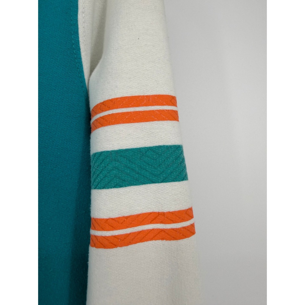 Majestic Miami Dolphins Hoodie Womens Small Teal NFL Pullover Sweatshirt - Picture 4 of 8